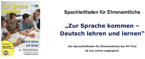 Spachleitfaden für Ehrenamtliche jetzt online