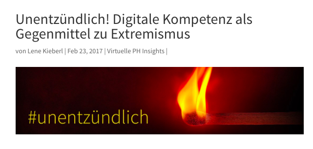 eLecture-Reihe #unentzündlich! Digitale Kompetenz als Gegenmittel zu Extremismus