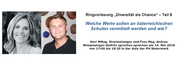 Ringvorlesung „Diversität als Chance”: „Welche Werte sollen an österreichischen Schulen vermittelt werden und wie?“