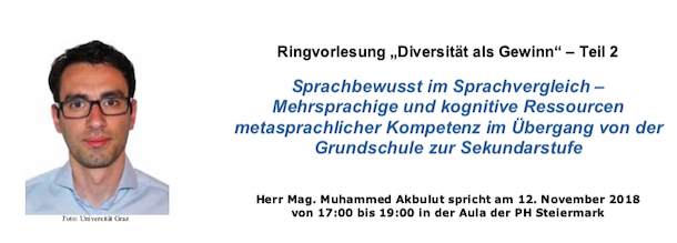 Ringvorlesung „Diversität als Gewinn“ zum Thema „Sprachenbewusst im Sprachenvergleich“